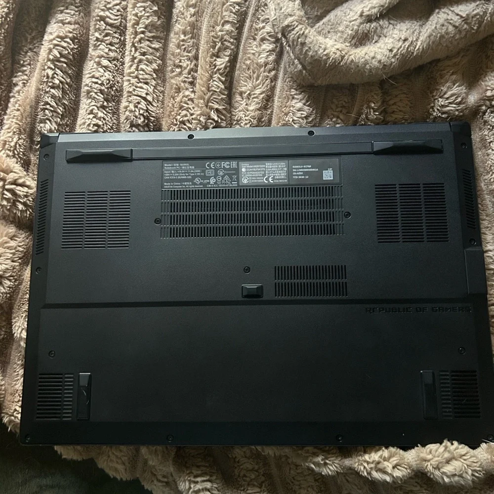 ASUS Black Gaming Laptop with RGB Lighting